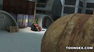 3D Toon Mutant Babe Gets Fucked Hard Outdoors
