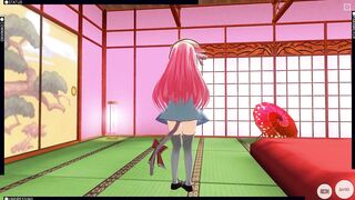 3D HENTAI Kisaragi Masturbates and Cums in the Room (AZUR ZANE)