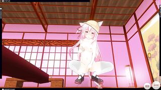3D HENTAI Kisaragi Masturbates and Cums in the Room (AZUR ZANE)