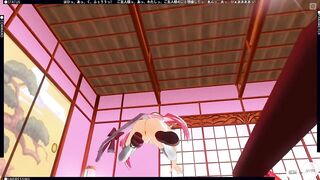 3D HENTAI Kisaragi Masturbates and Cums in the Room (AZUR ZANE)