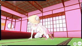 3D HENTAI Kisaragi Masturbates and Cums in the Room (AZUR ZANE)