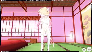3D HENTAI Kisaragi Masturbates and Cums in the Room (AZUR ZANE)