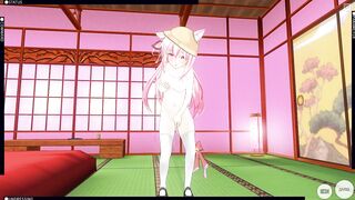 3D HENTAI Kisaragi Masturbates and Cums in the Room (AZUR ZANE)