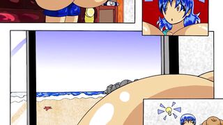 Water be Comic - Giantess Growth Boobs Expansion Hentai Comic