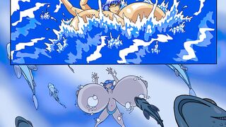 Water be Comic - Giantess Growth Boobs Expansion Hentai Comic