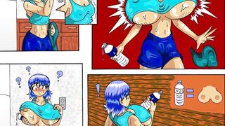 Water be Comic - Giantess Growth Boobs Expansion Hentai Comic