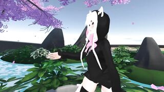 Kitty Girl Dances and Strips
