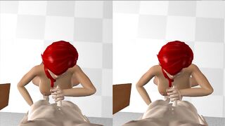 VR 3d Blowjob - Virtual Reality POV animated Sex