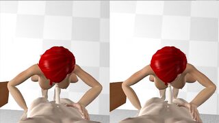 VR 3d Blowjob - Virtual Reality POV animated Sex