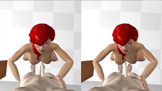 VR 3d Blowjob - Virtual Reality POV animated Sex