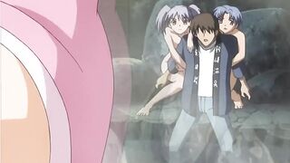 Cute girl in hot spring round2