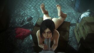 Ada Wong Sloppy Blowjob
