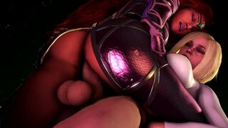 Blackfire Getting Creampied From Power Girl