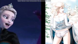 SekushiLover - DIsney Elsa vs Naked Elsa