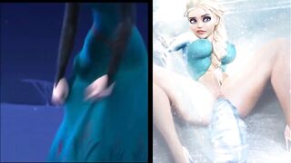 SekushiLover - DIsney Elsa vs Naked Elsa