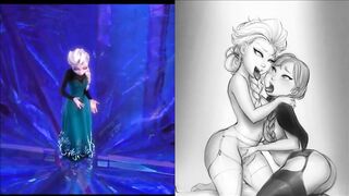 SekushiLover - DIsney Elsa vs Naked Elsa