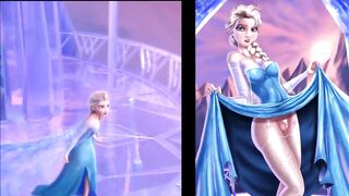 SekushiLover - DIsney Elsa vs Naked Elsa