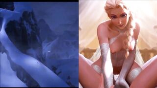 SekushiLover - DIsney Elsa vs Naked Elsa