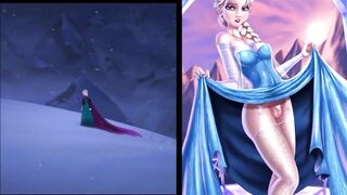 SekushiLover - DIsney Elsa vs Naked Elsa