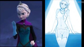 SekushiLover - DIsney Elsa vs Naked Elsa
