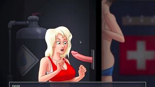 Summertime Saga - Lifeguard gloryhole blowjob