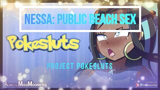 Project Pokesluts Nessa: Public Beach Sex