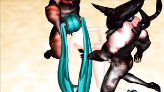 Persecution Complex Cellphone Girl Miku DT and Miku HK