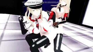 MMD R-18 Cakeface - Bismarck & Graf Zeppelin