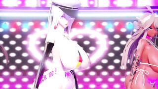 MMD Graf Zeppelin and Yamato and Kongou Kancolle