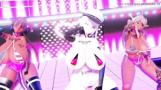 MMD Graf Zeppelin and Yamato and Kongou Kancolle
