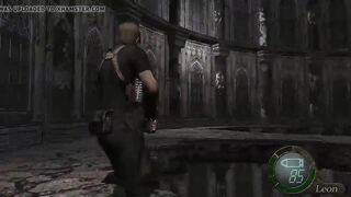 Resident evil 4-Glitch WHAT! happen to you Leon