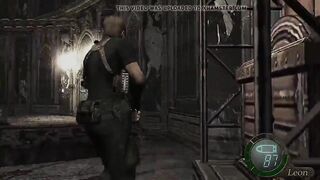 Resident evil 4-Glitch WHAT! happen to you Leon