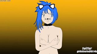 Animated Airyka Halloween Topless Dance