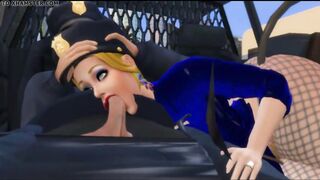 Big Ass Police Woman Fucked in Police Car