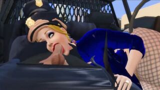 Big Ass Police Woman Fucked in Police Car