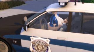 Big Ass Police Woman Fucked in Police Car