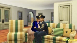 Big Ass Police Woman Fucked in Police Car