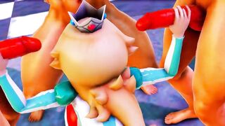 MMD R-18 Peach & Rosalina Mario 3D Hentai MV