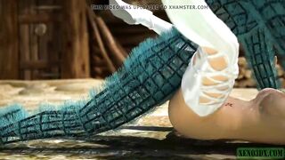 Wooly Penetrator for Blonde slut. Hentai 3D