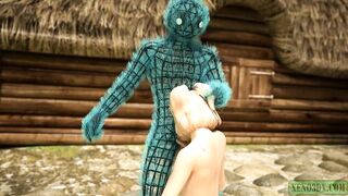 Wooly Penetrator for Blonde slut. Hentai 3D