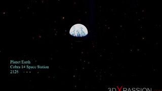 3d hot alien dickgirl fucks a sexy girl in space station