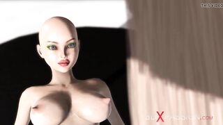 3d hot alien dickgirl fucks a sexy girl in space station