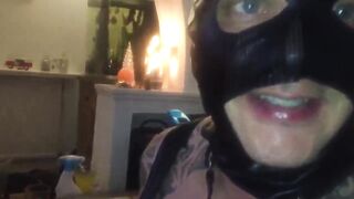 Slave licks cum from boots
