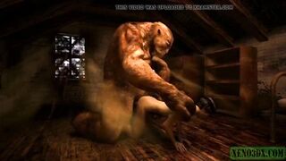 The Troll from the Shadows. Monster 3D Hentai