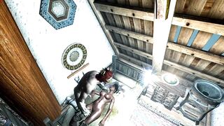 TES5 Skyrim My Own 3D Hentai Build Gameplay Redguard Blowjob