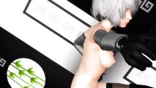 MMD R-18 2B - Dark Sea Adventure Nier: Automata 3D Hentai MV