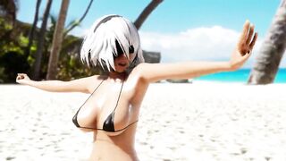 MMD 2B Boobs bare