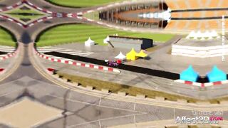 Lesbian futanari babes having sex in a sportcar racing