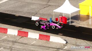 Lesbian futanari babes having sex in a sportcar racing