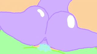 Wet Animated Creampie in Bouncy Ass